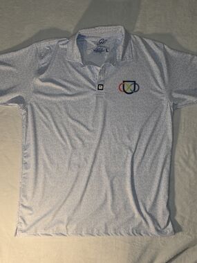 Greater Half Golf Polo Shirt Mens Size Large In Blue Paisley